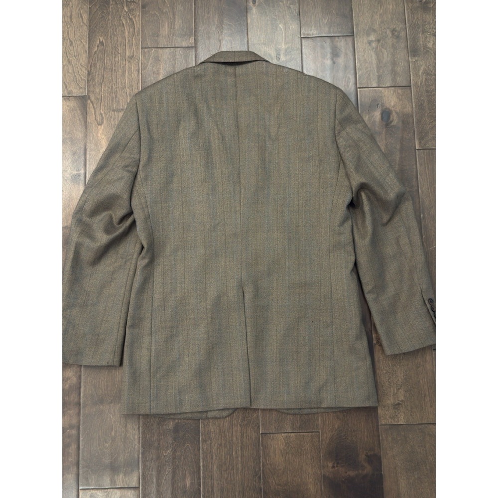 Joseph & Feiss Gold 38R Mens Blazer Jacket  100% Wool Brown 2 Button Single Vent - Picture 8 of 14